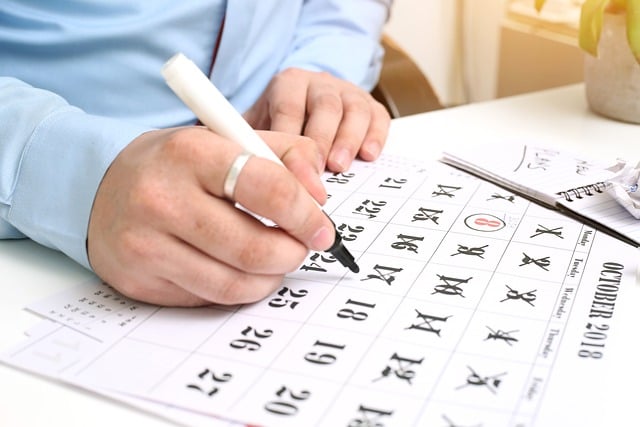 Eintrag in Kalender schreiben